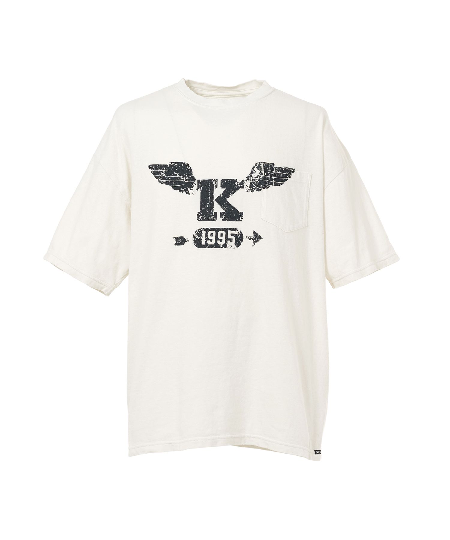 "K-Wing" Distressed Pocket T-shirt