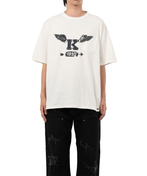 "K-Wing" Distressed Pocket T-shirt