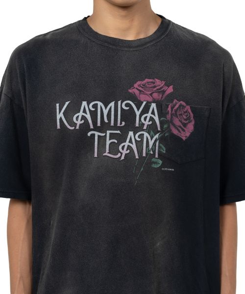 "Rose" Distressed Pocket T-shirt