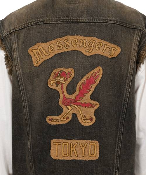 Embroidered Denim Vest