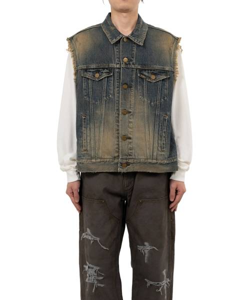 Embroidered Denim Vest