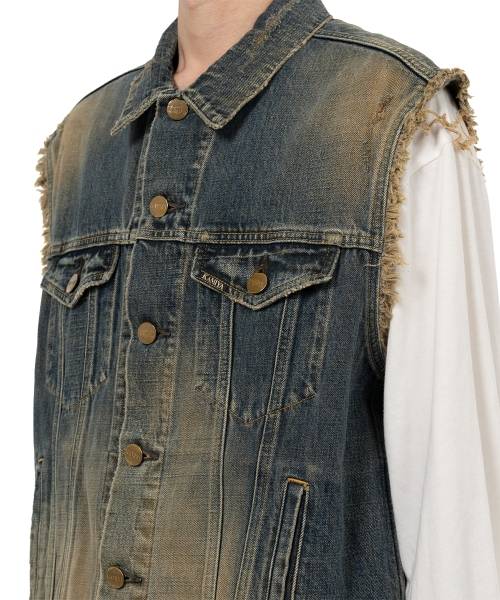 Embroidered Denim Vest