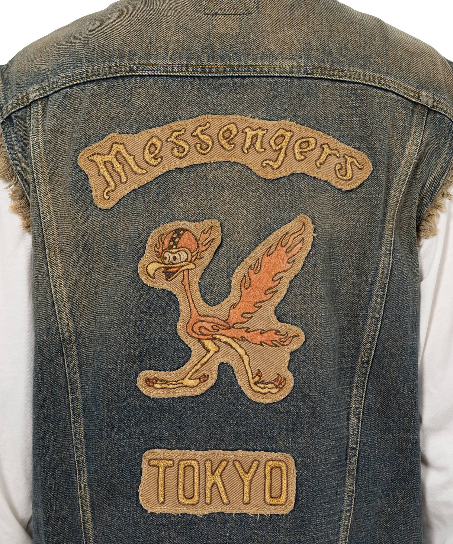 Embroidered Denim Vest