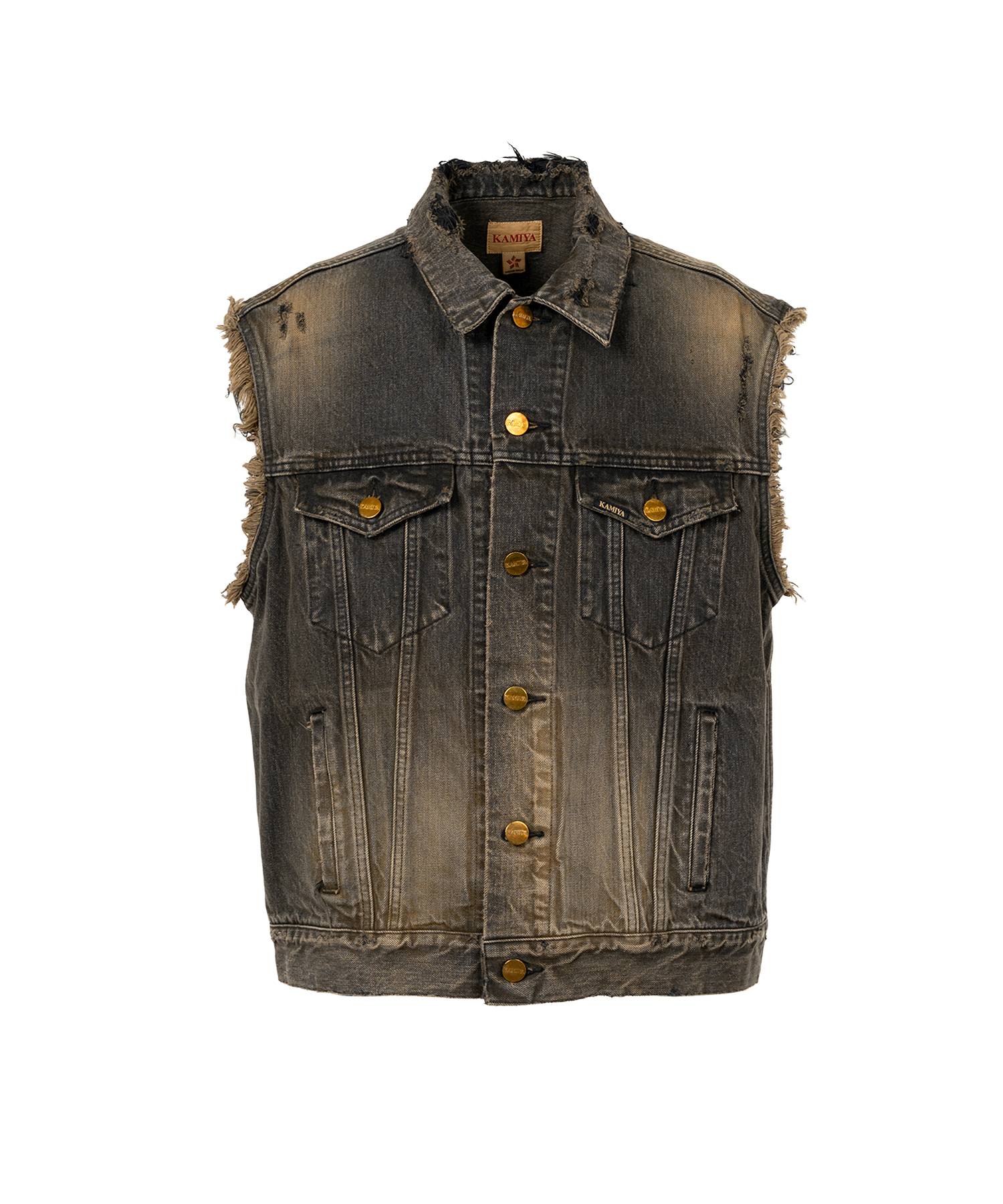 Embroidered Denim Vest