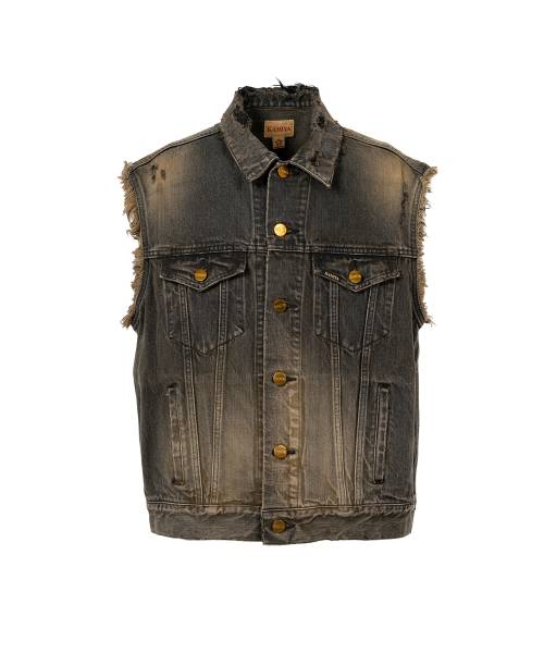 Embroidered Denim Vest