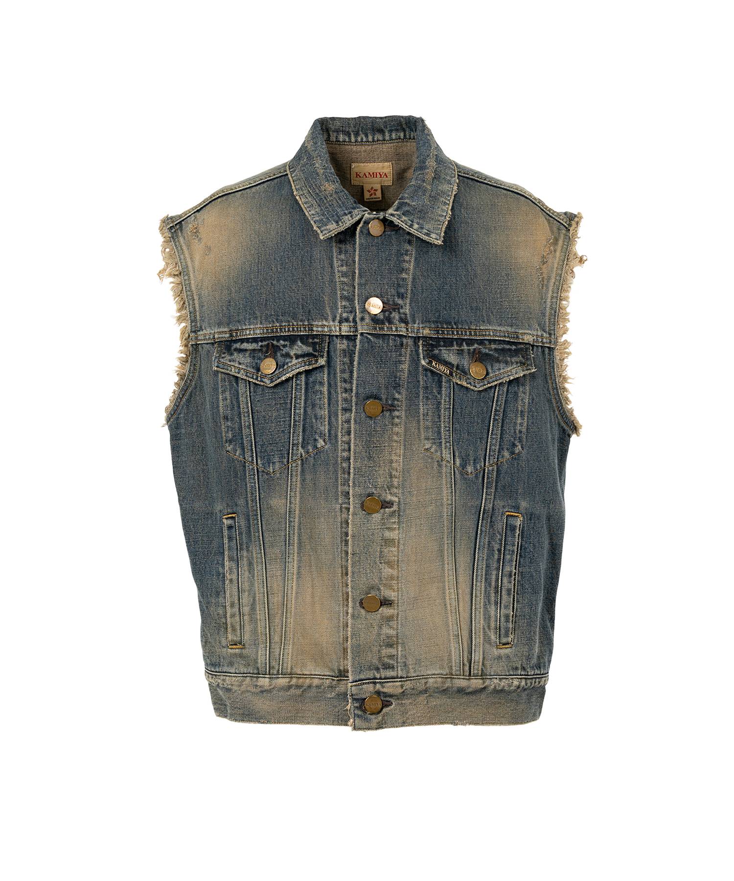 Embroidered Denim Vest