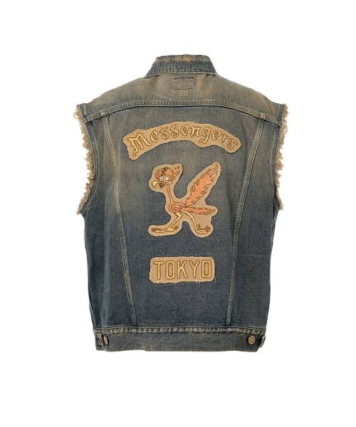 Embroidered Denim Vest