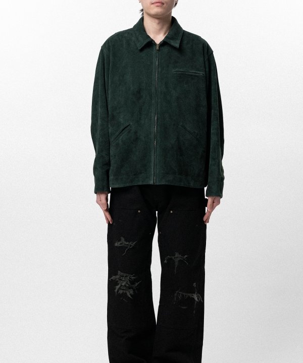 Distressed Suede Work Jacket