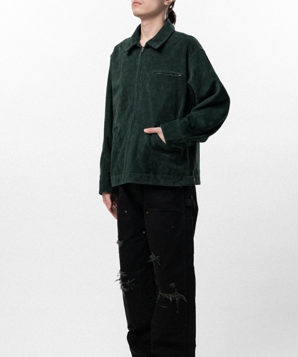 Distressed Suede Work Jacket