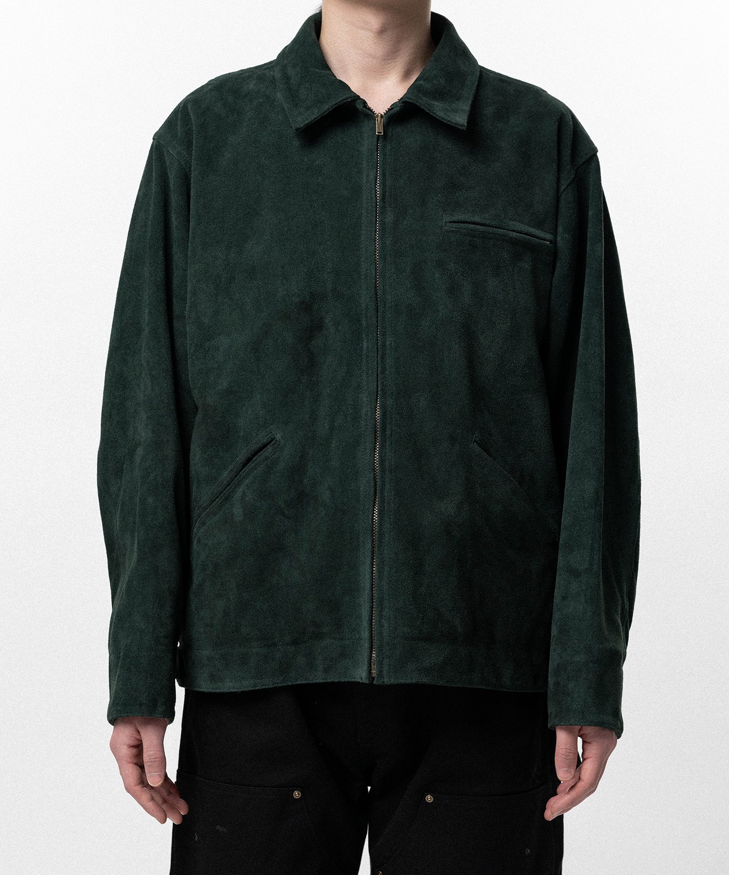 Distressed Suede Work Jacket