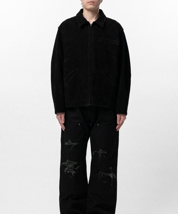 Distressed Suede Work Jacket