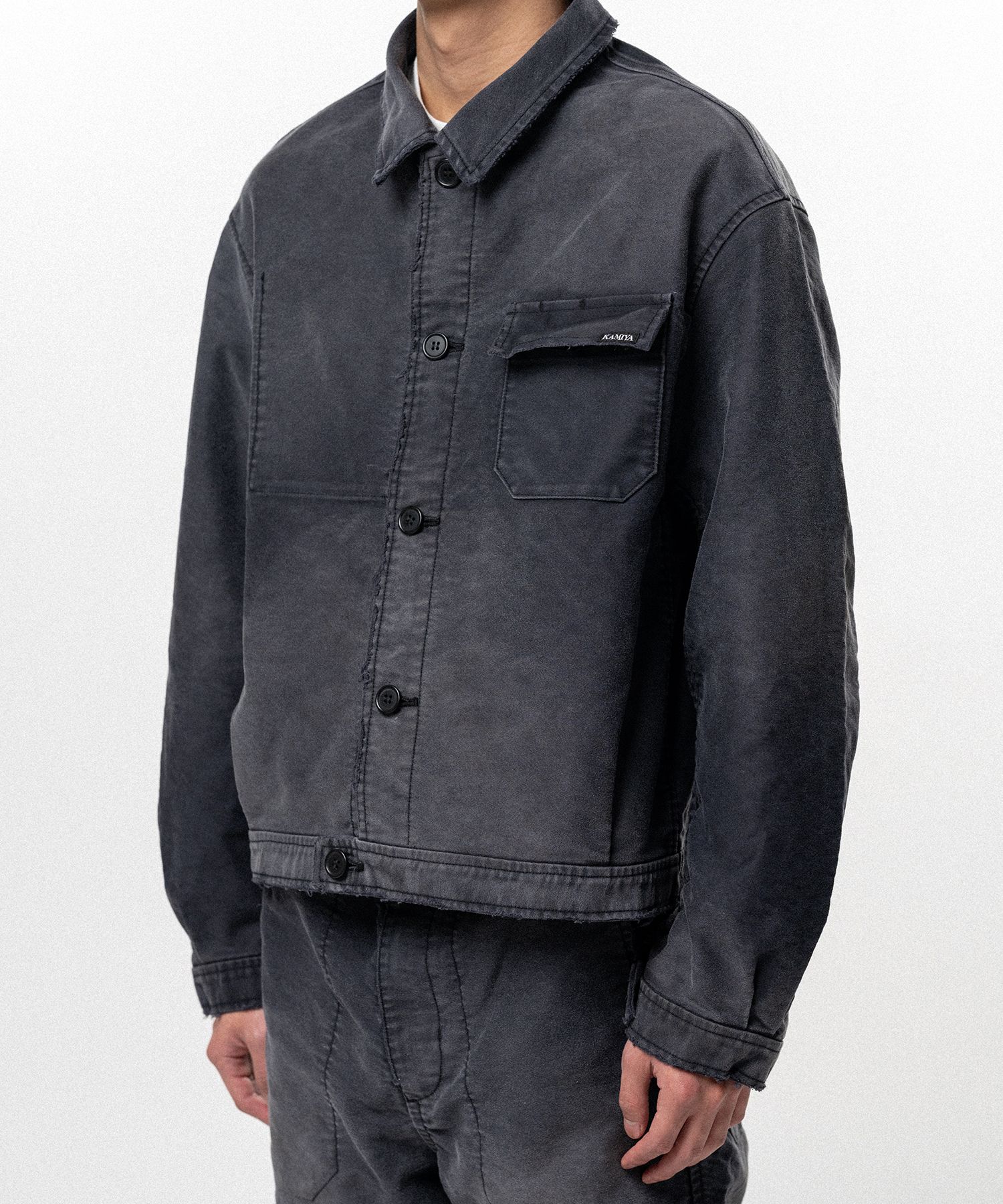 Distressed Moleskin Work Jacket