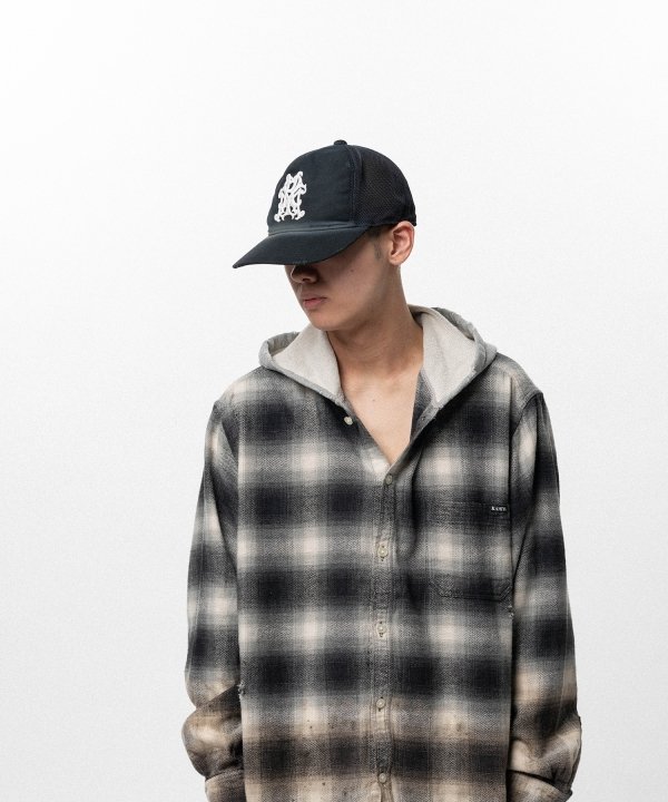 "KMY" Distressed Mesh Cap