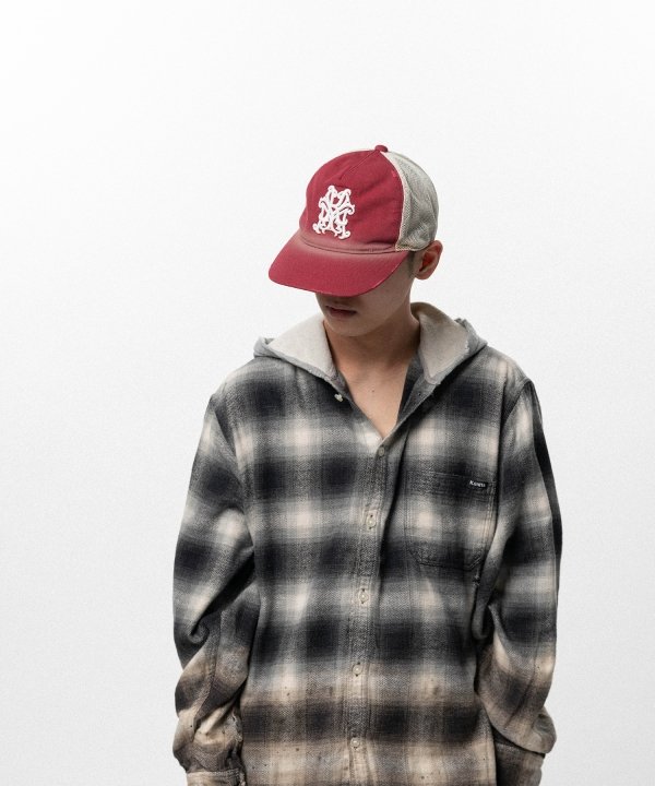 "KMY" Distressed Mesh Cap