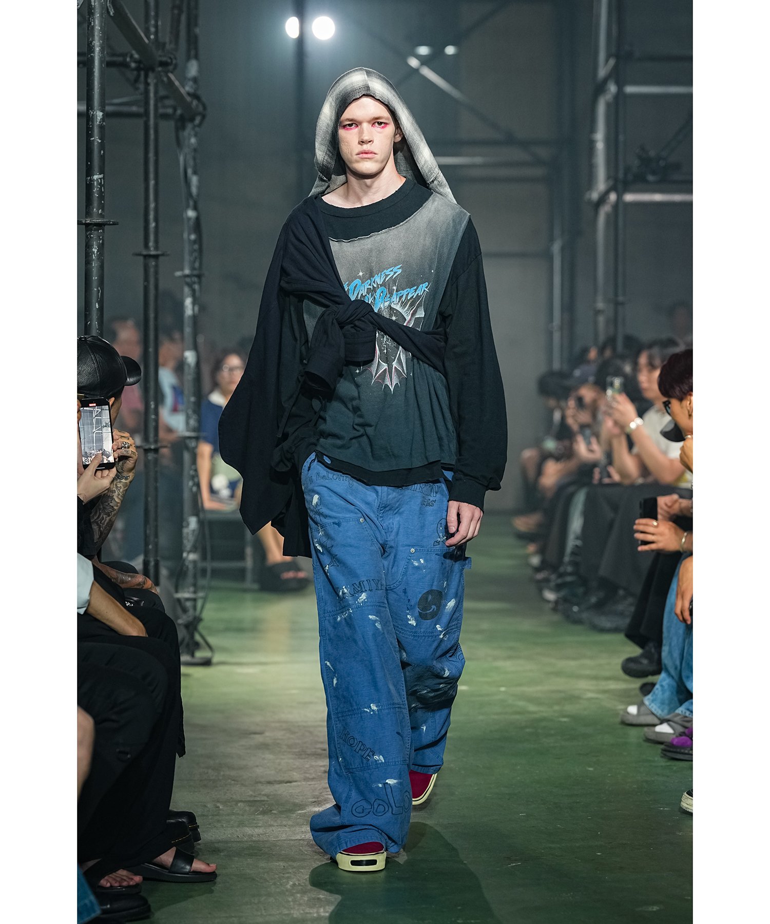 Hooded Checked Stole