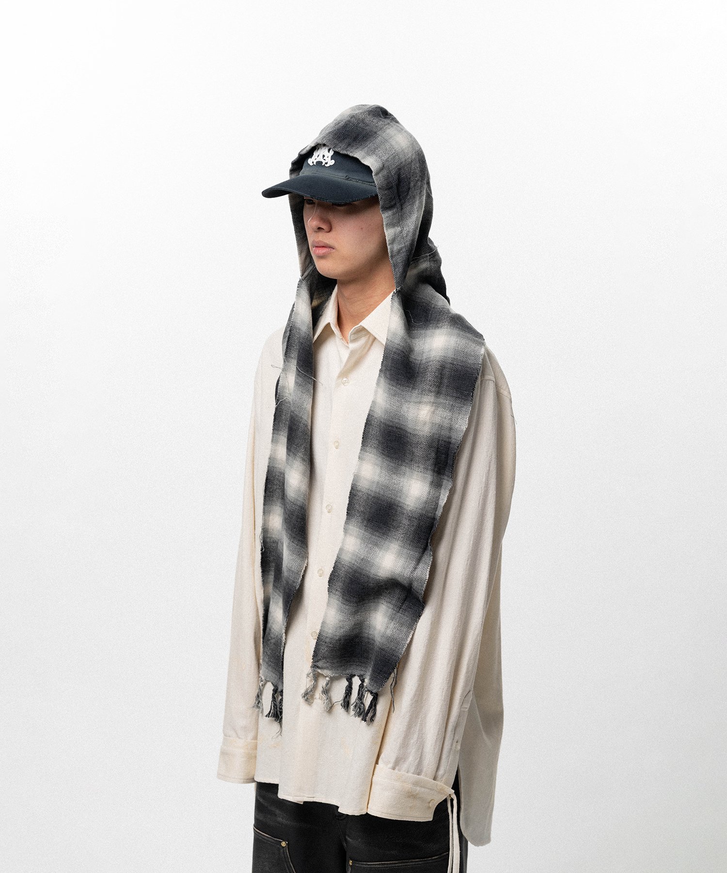 Hooded Checked Stole