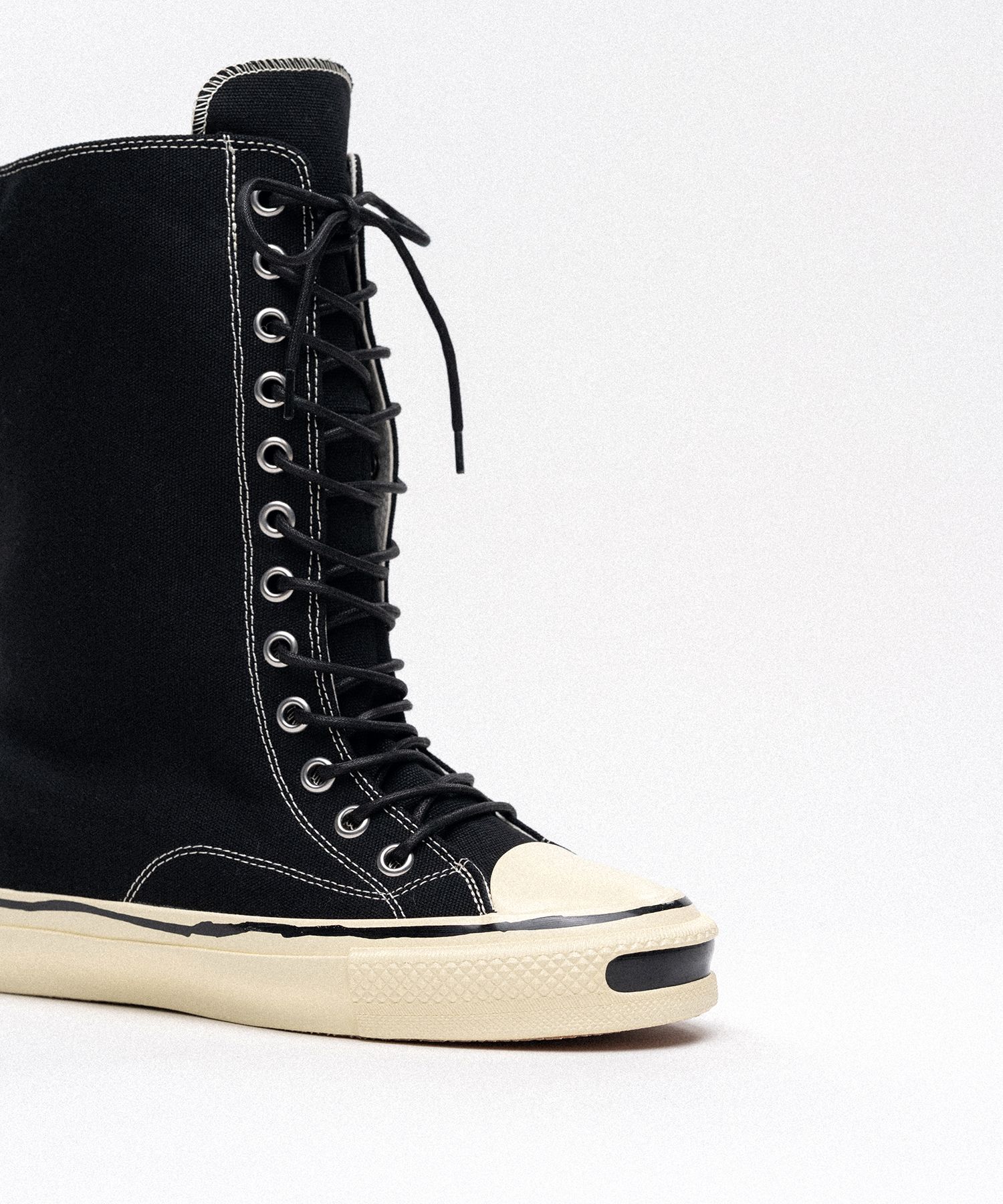 "Joey" Vulcanize Aged Sole Extra High-top Sneaker