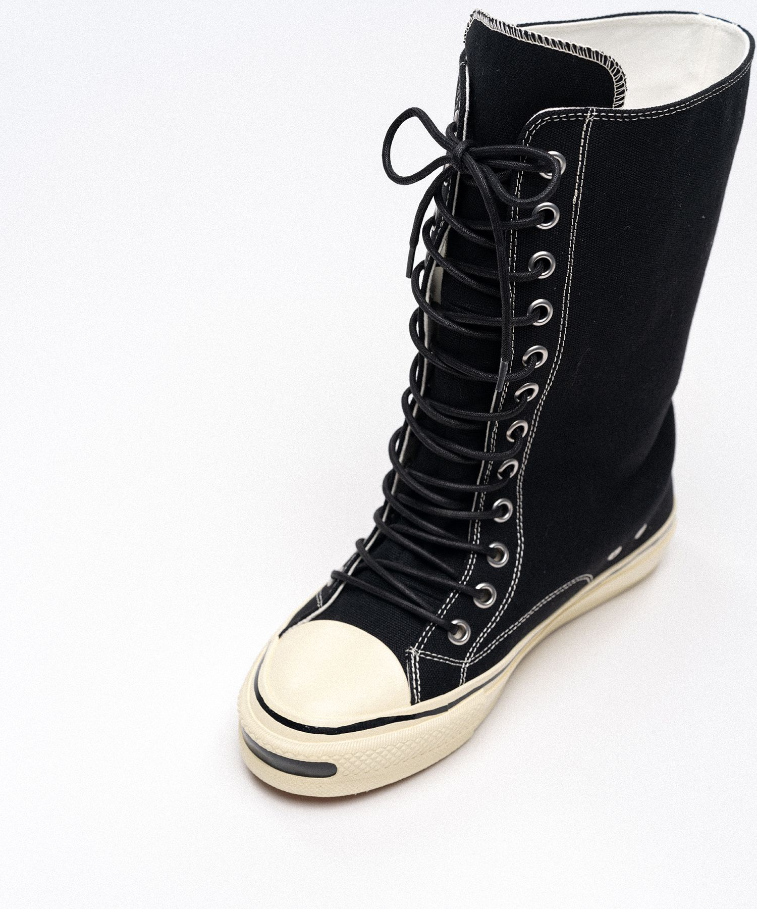 "Joey" Vulcanize Aged Sole Extra High-top Sneaker