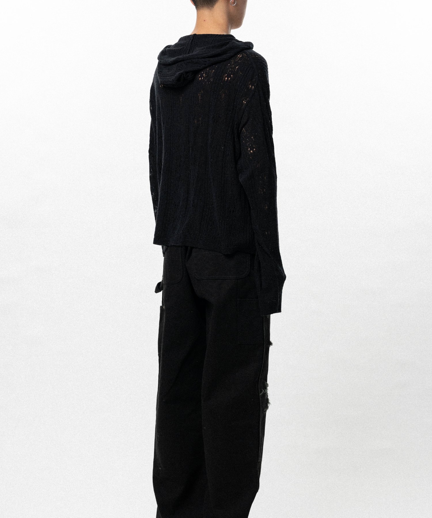 Silk Lace Knit Hoodie