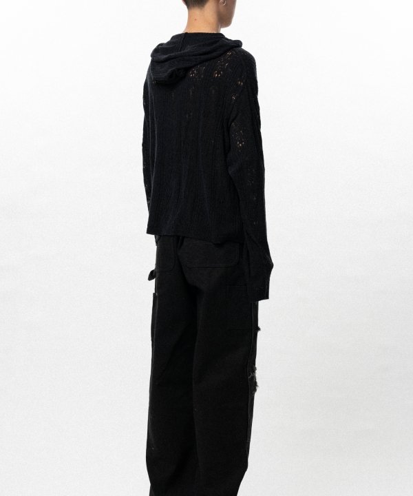 Silk Lace Knit Hoodie