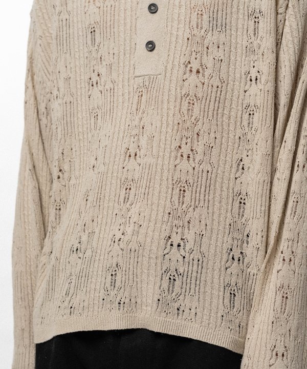 Silk Lace Knit Hoodie