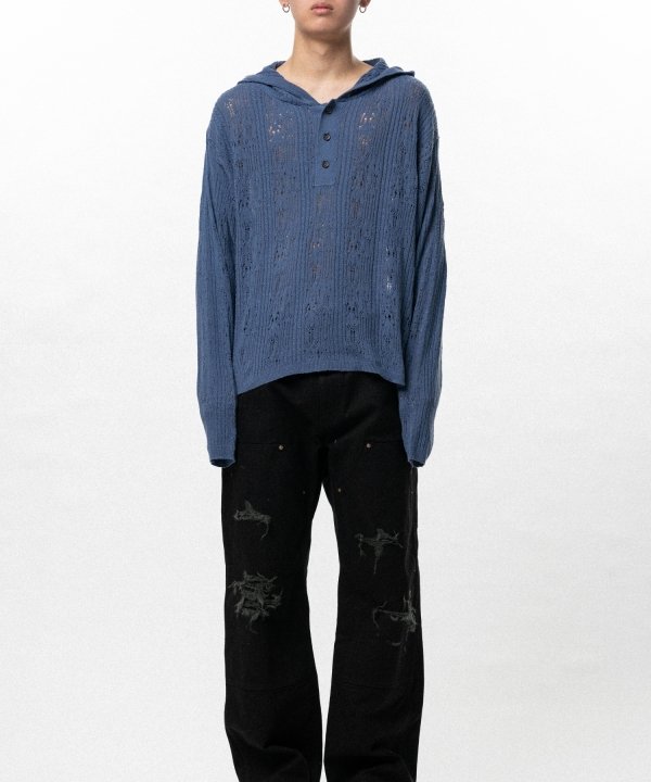 Silk Lace Knit Hoodie