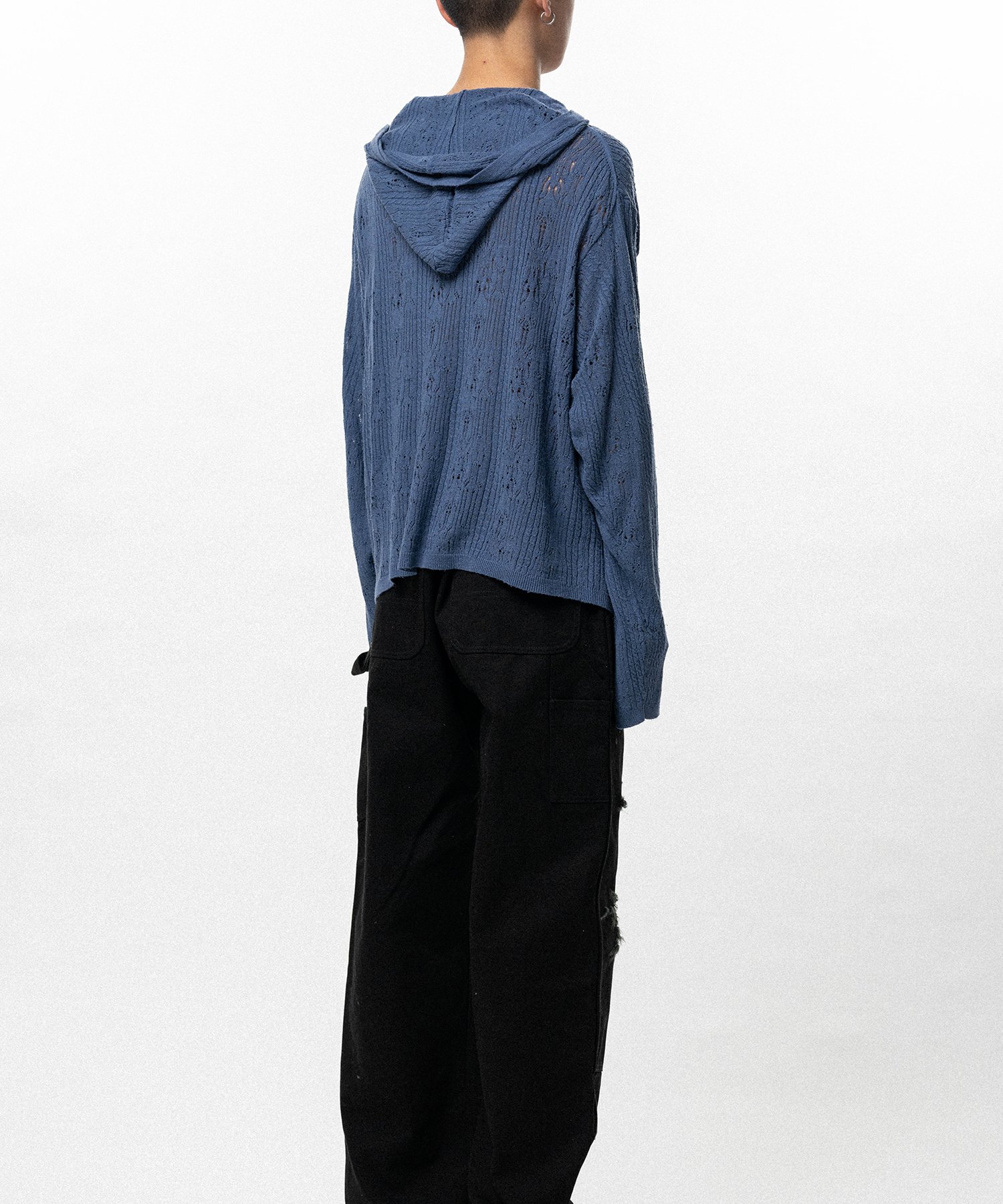 Silk Lace Knit Hoodie