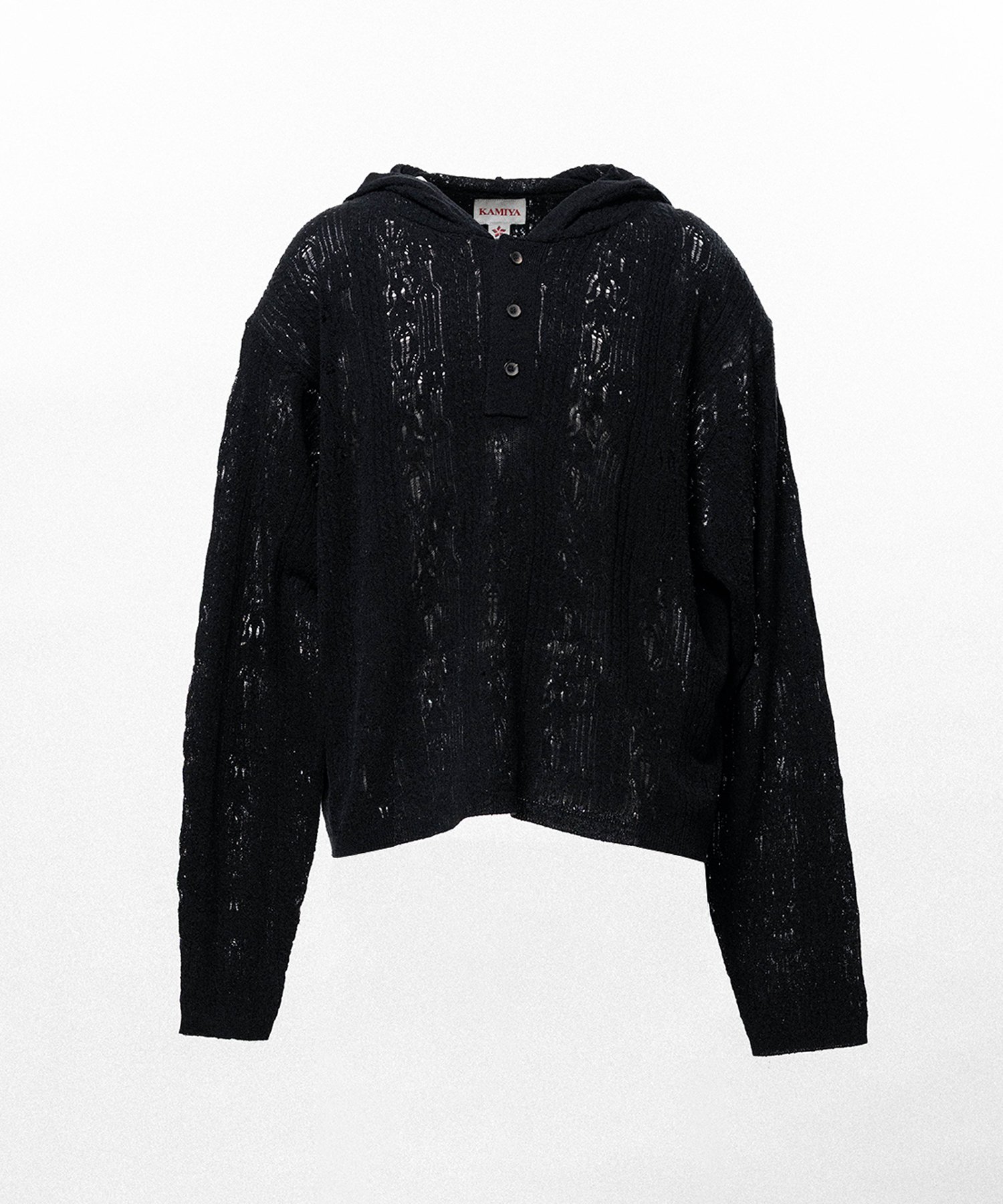 Silk Lace Knit Hoodie