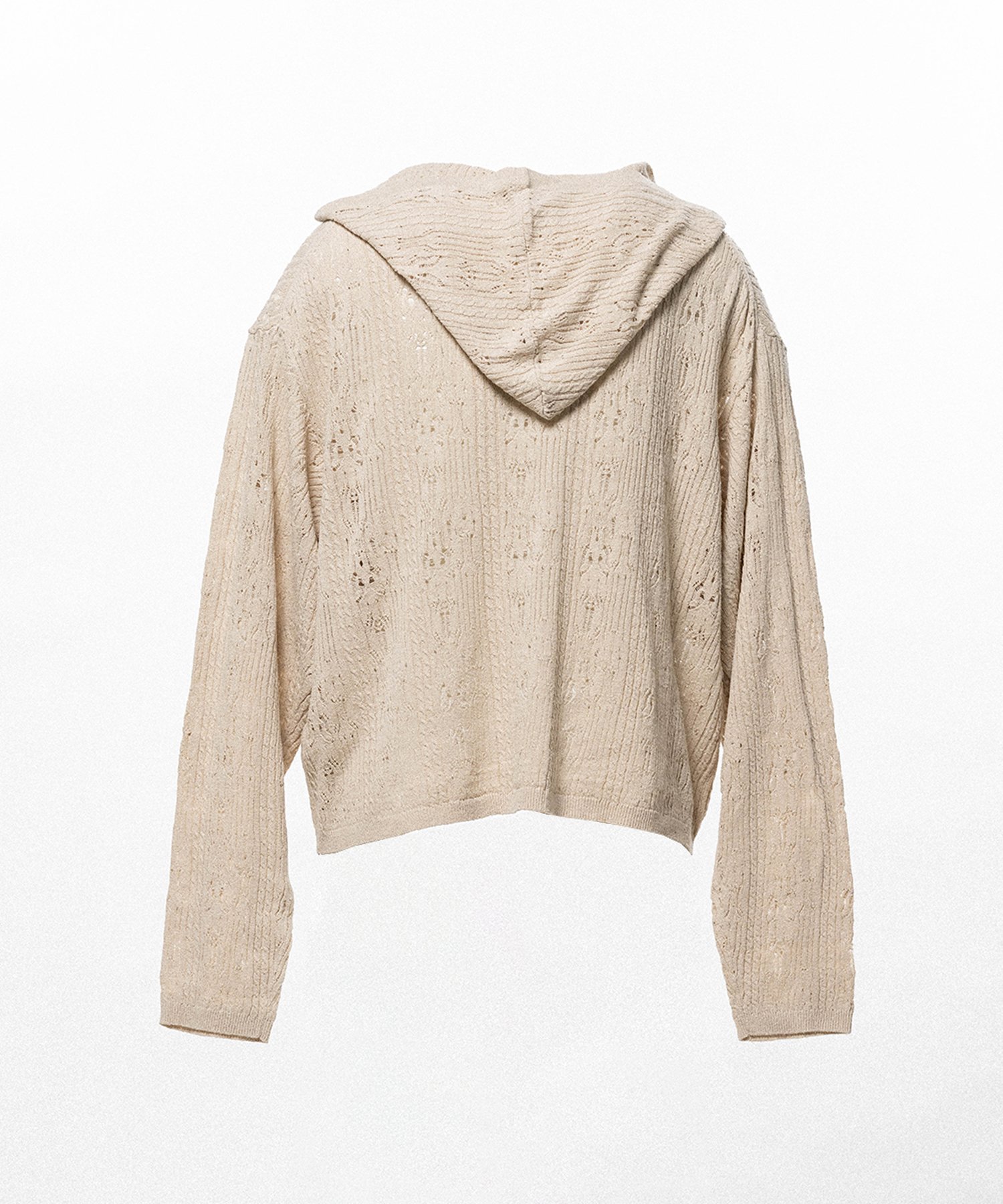 Silk Lace Knit Hoodie