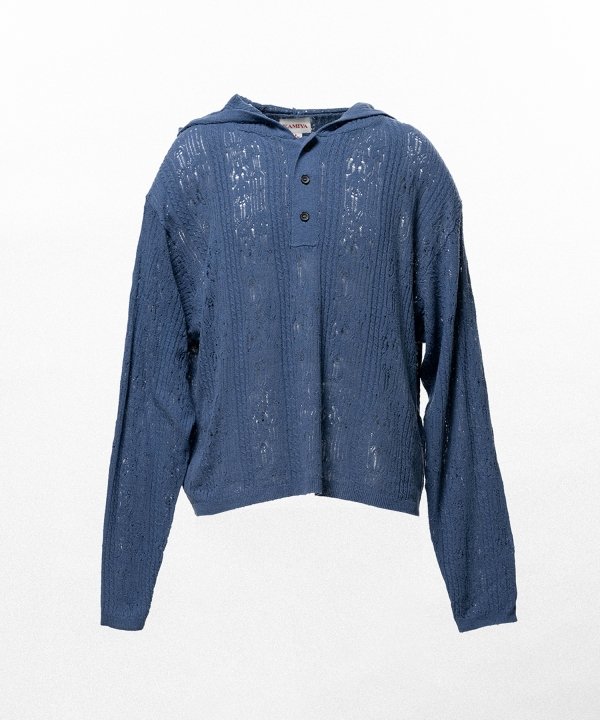 Silk Lace Knit Hoodie
