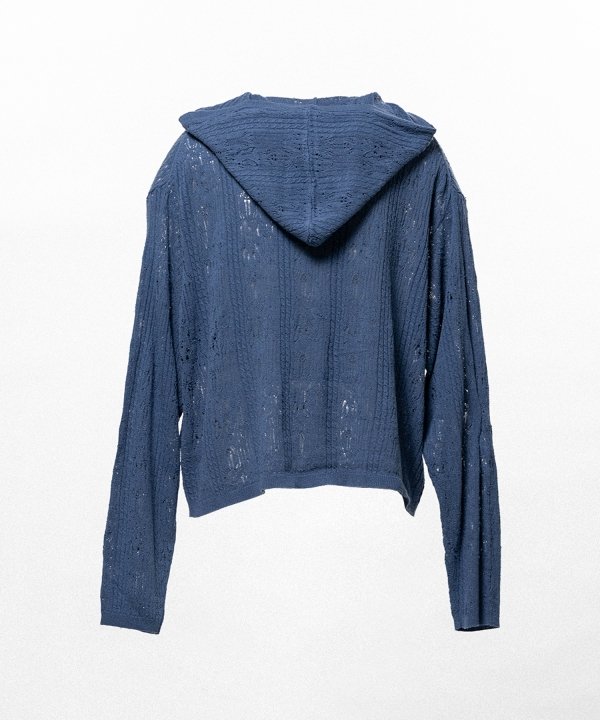 Silk Lace Knit Hoodie