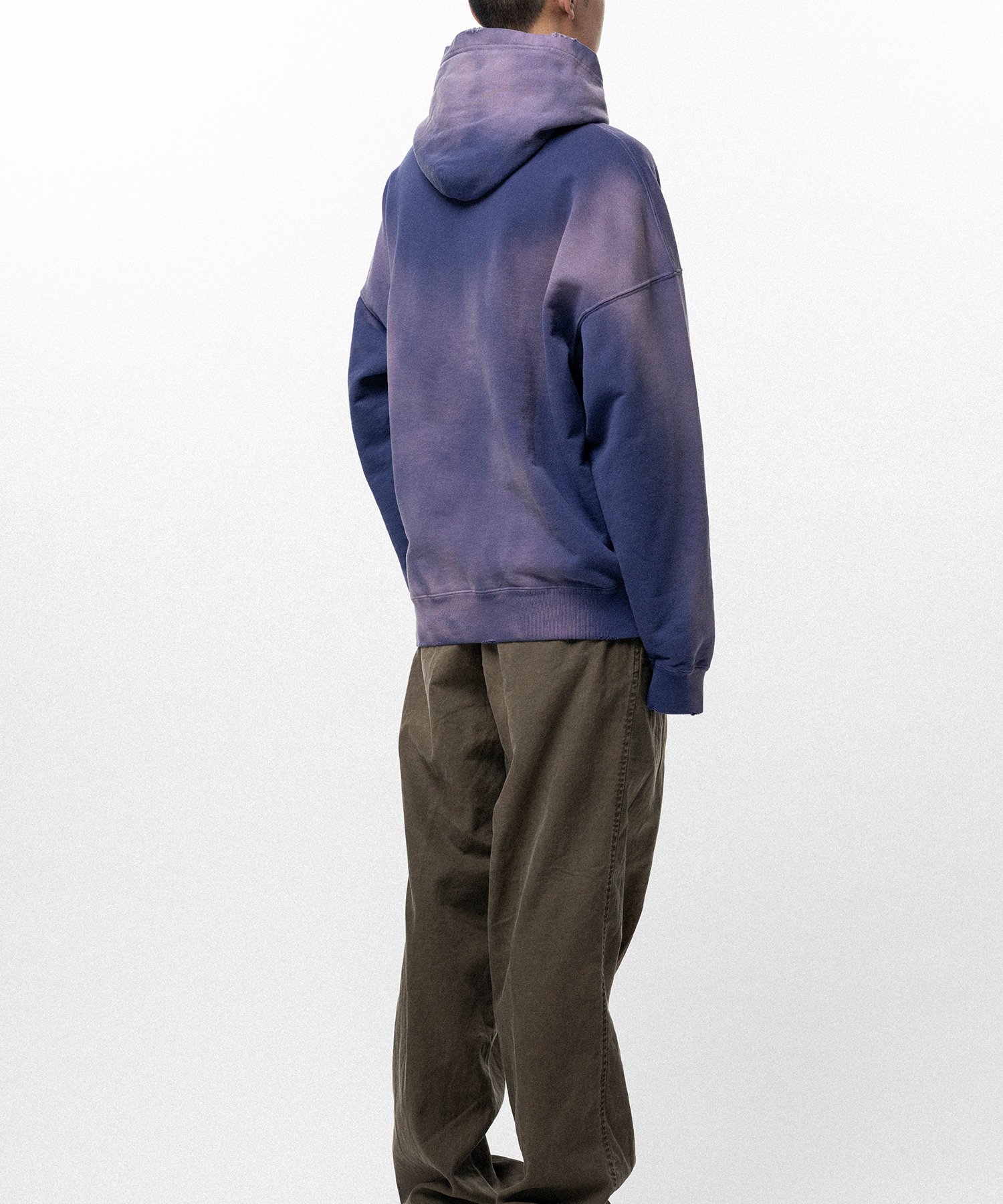 Henry Neck Hoodie T/C with Multi-Patch Details