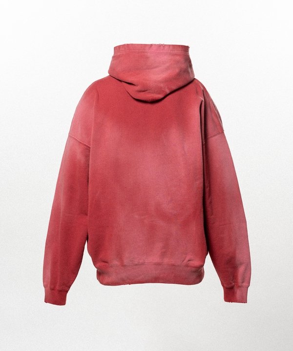 Henry Neck Hoodie T/C with Multi-Patch Details