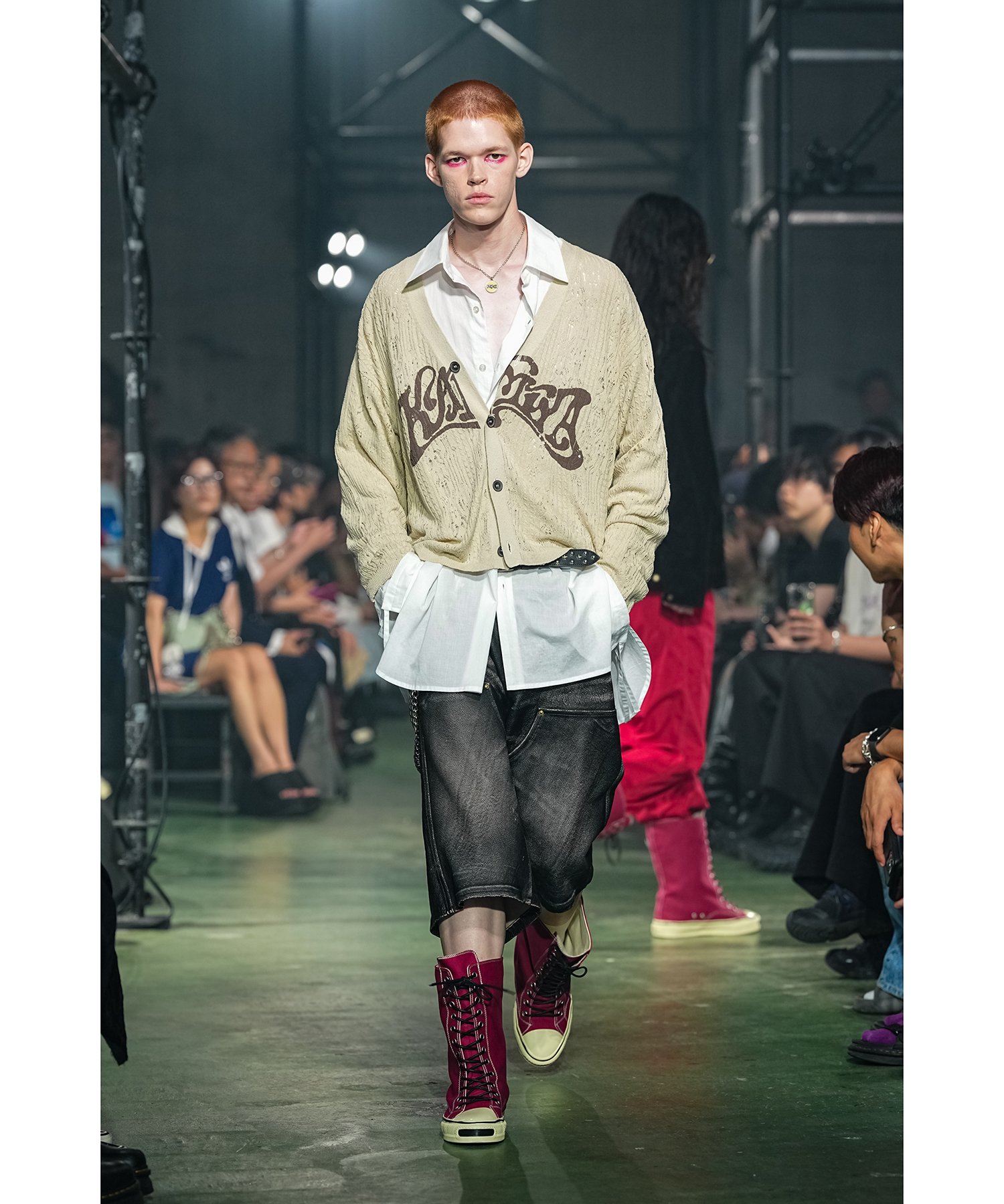 Distressed Leather Painter Shorts