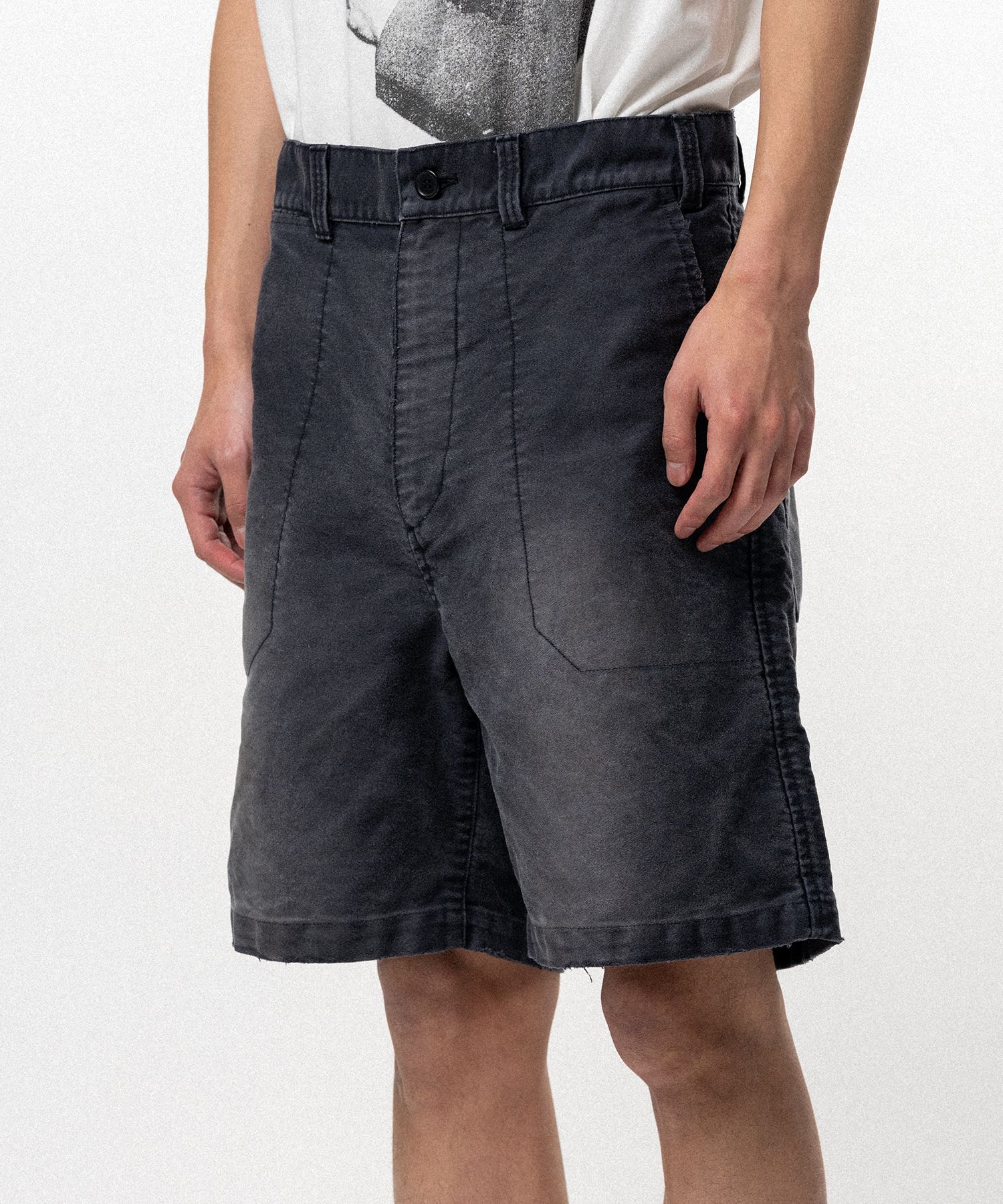 Distressed Moleskin Shorts