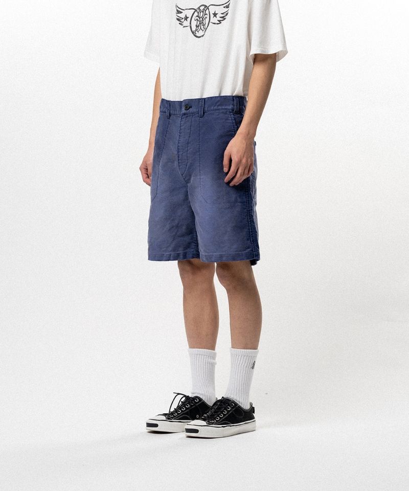 Distressed Moleskin Shorts