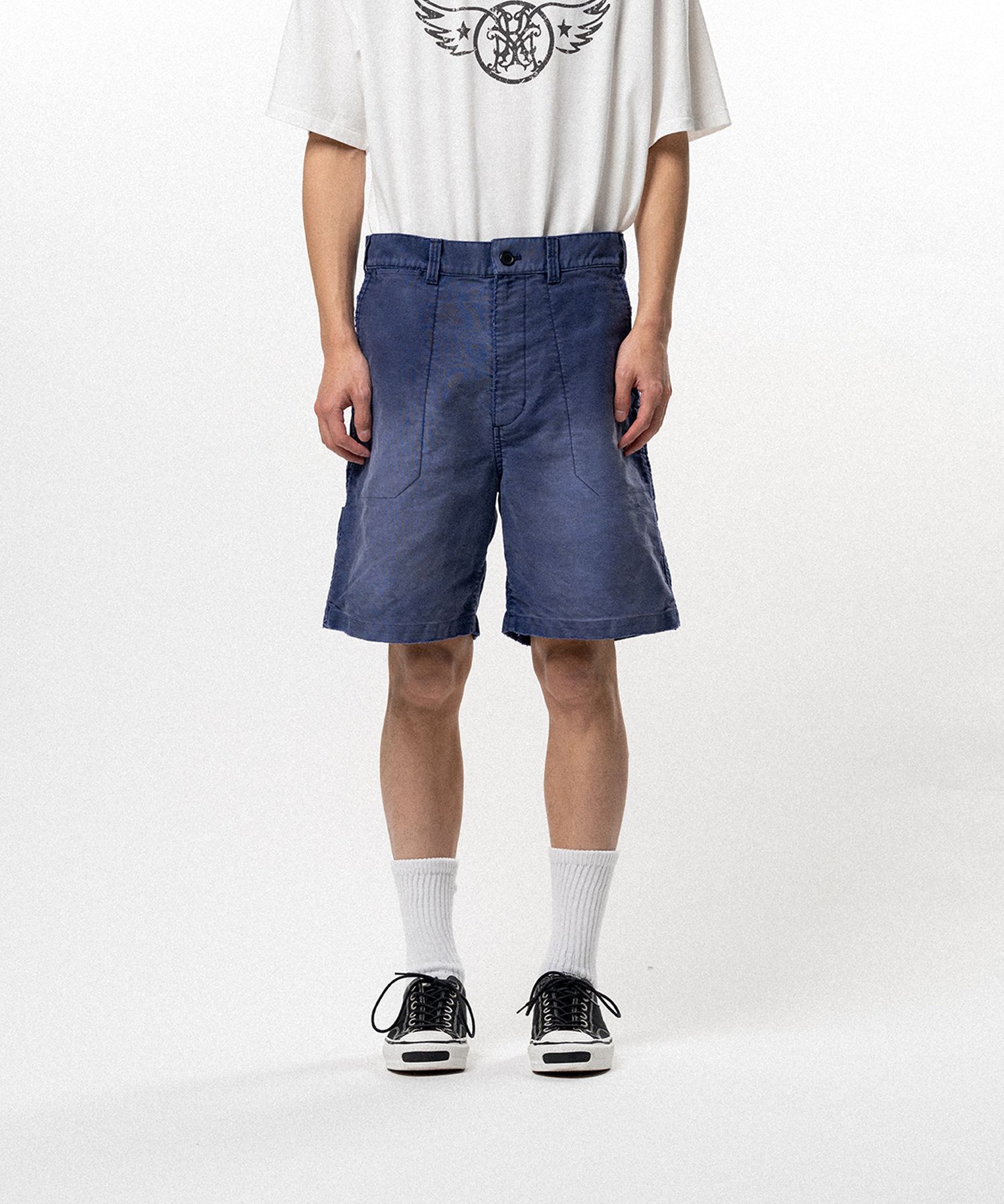 Distressed Moleskin Shorts