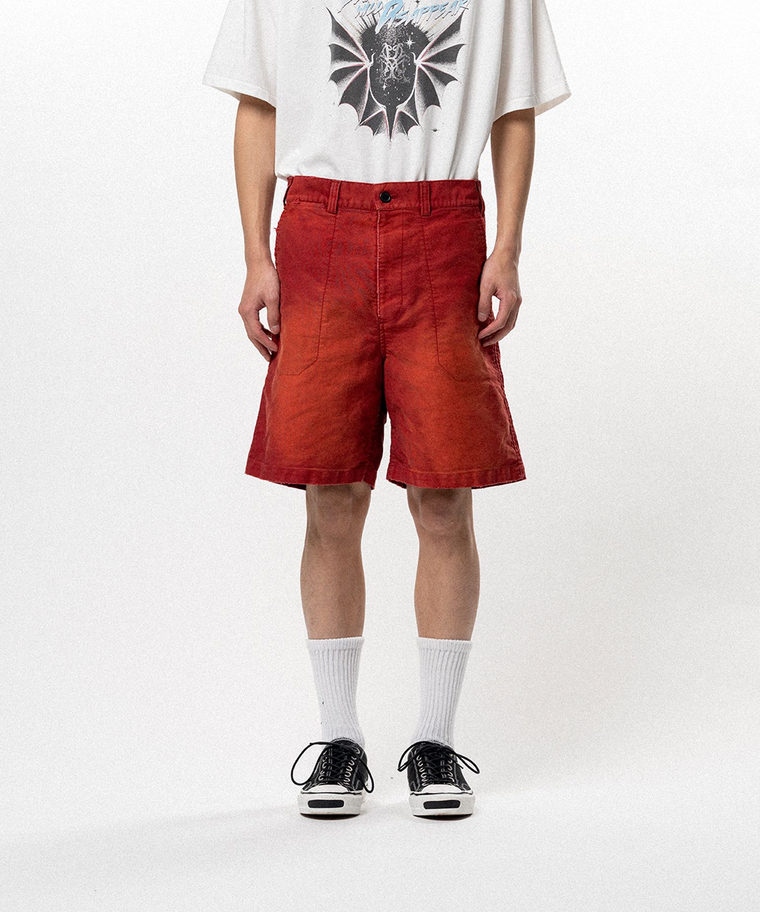 Distressed Moleskin Shorts