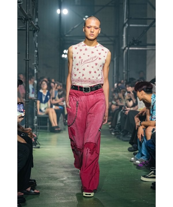 "HTCXX × KAMIYA" Studded Leather Belt