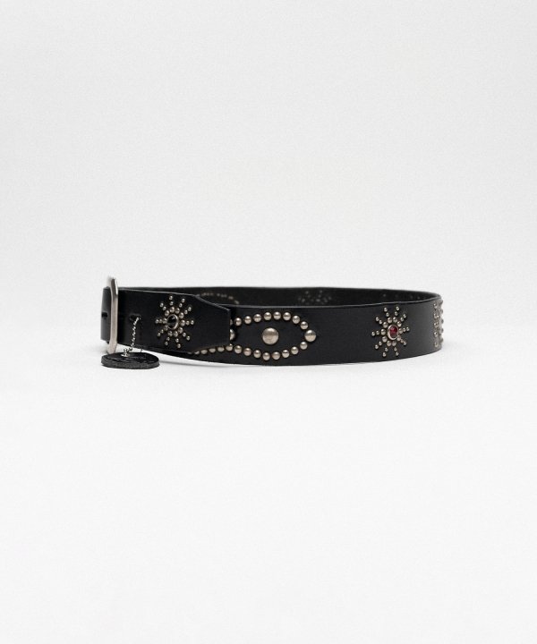 "HTCXX × KAMIYA" Studded Leather Belt