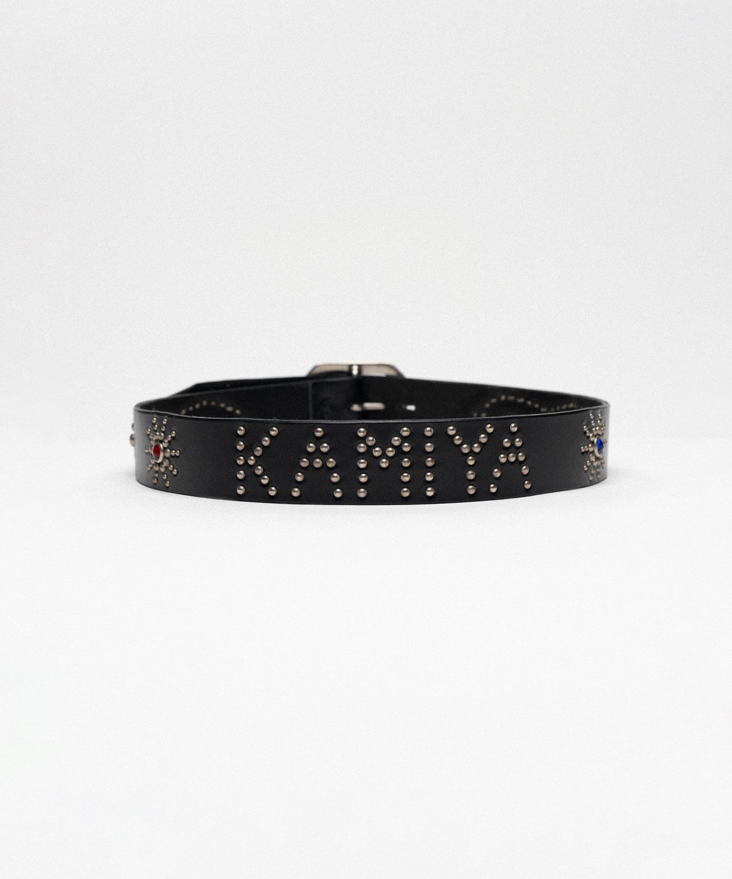 "HTCXX × KAMIYA" Studded Leather Belt