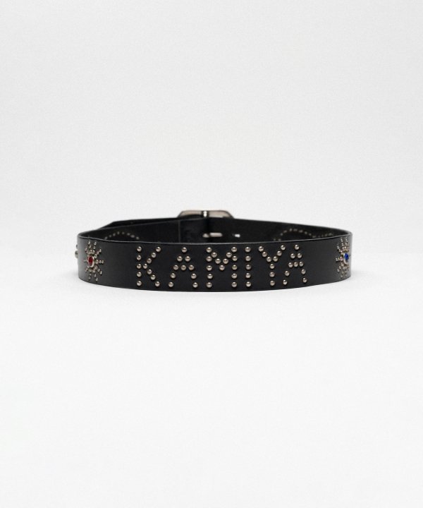 "HTCXX × KAMIYA" Studded Leather Belt