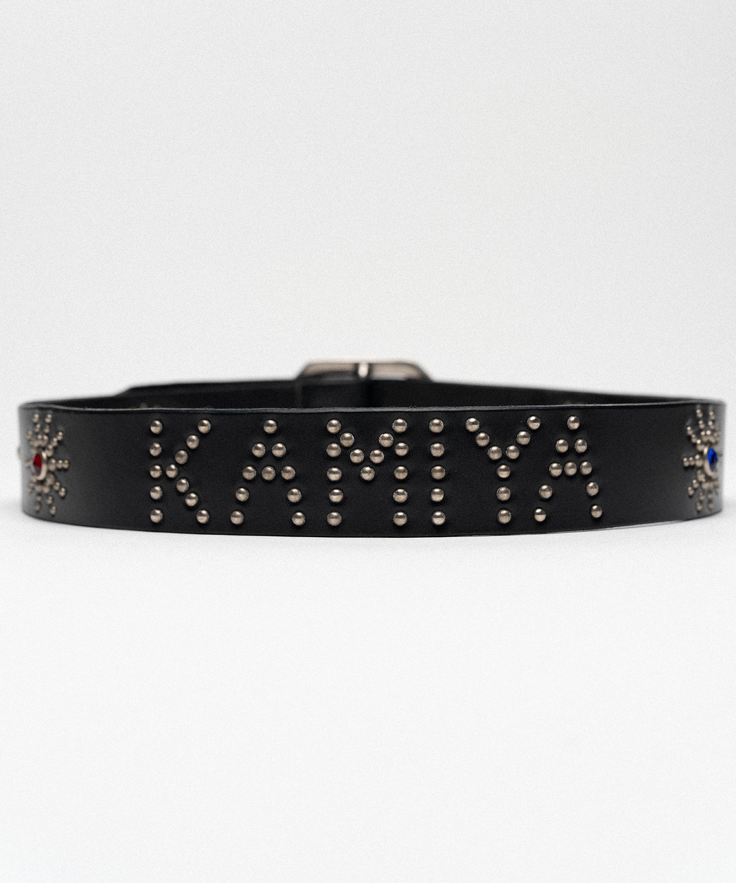 "HTCXX × KAMIYA" Studded Leather Belt