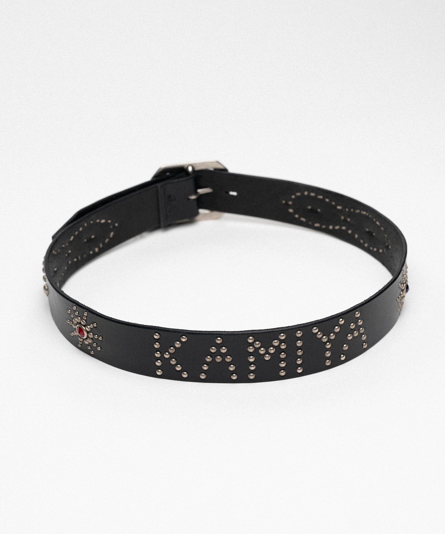 "HTCXX × KAMIYA" Studded Leather Belt