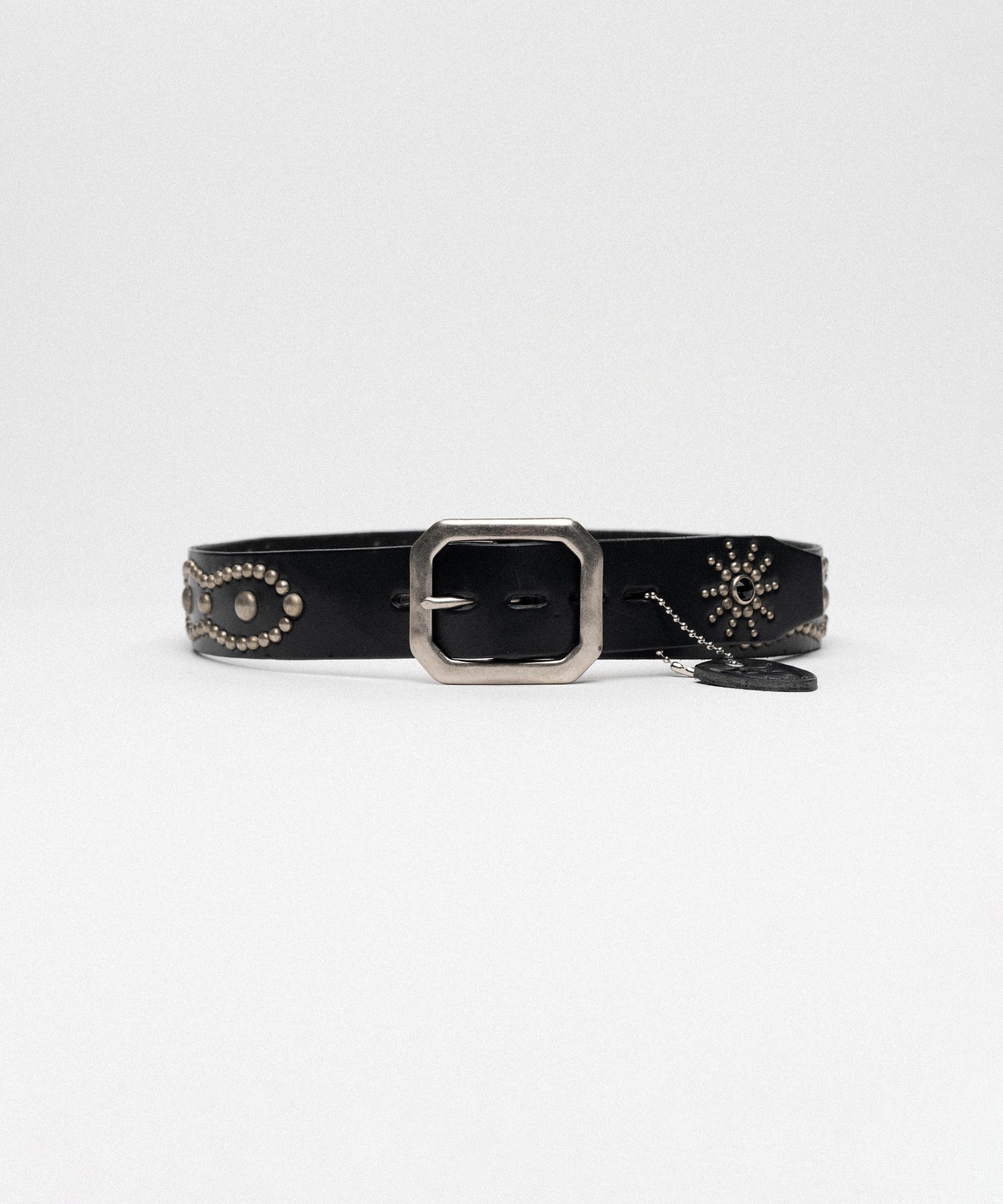 "HTCXX × KAMIYA" Studded Leather Belt