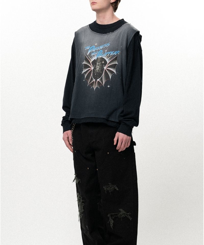 "THE DARKNESS WILL DISAPPEAR" Docking Long-Sleeve T-shirt