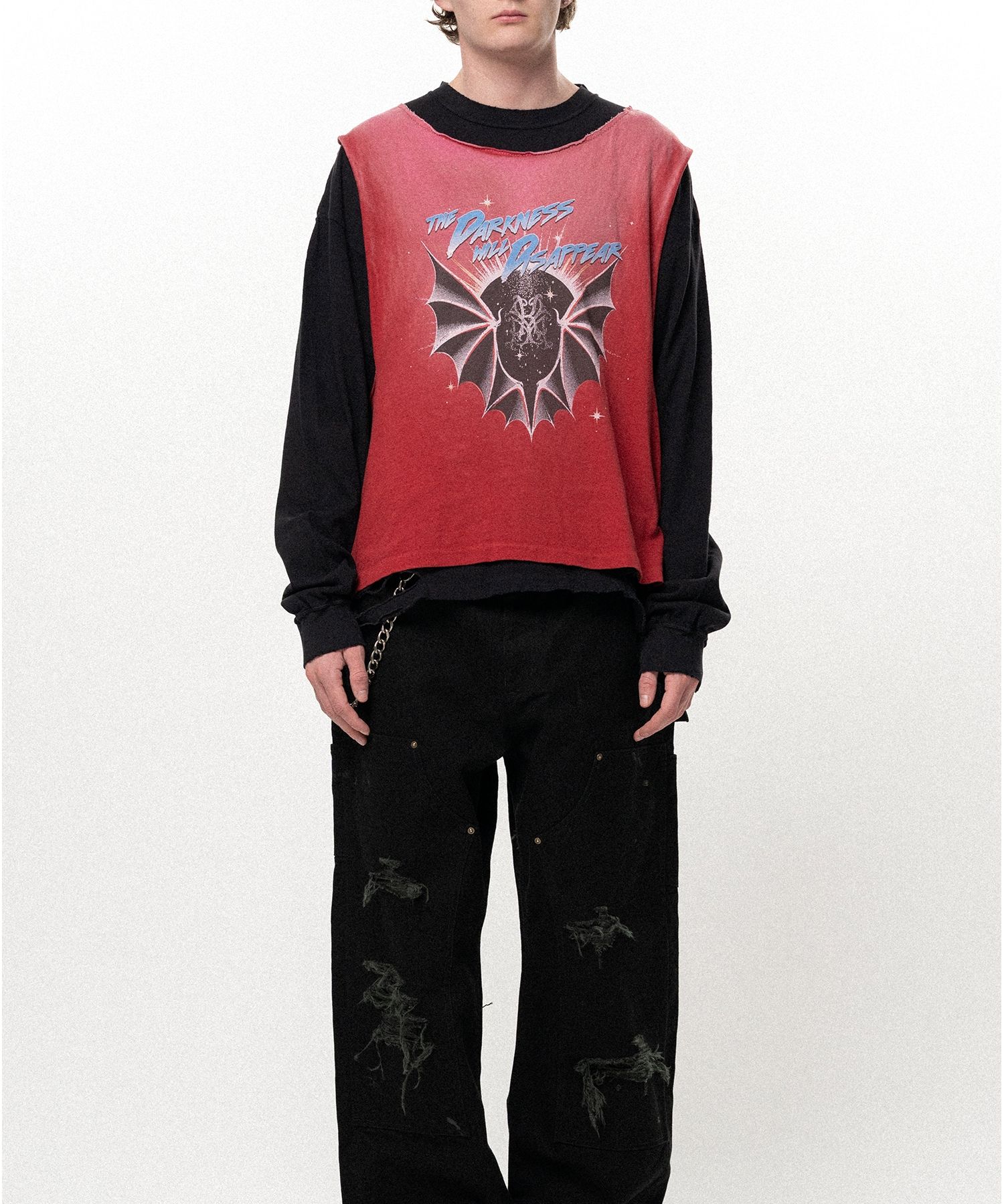 "THE DARKNESS WILL DISAPPEAR" Docking Long-Sleeve T-shirt