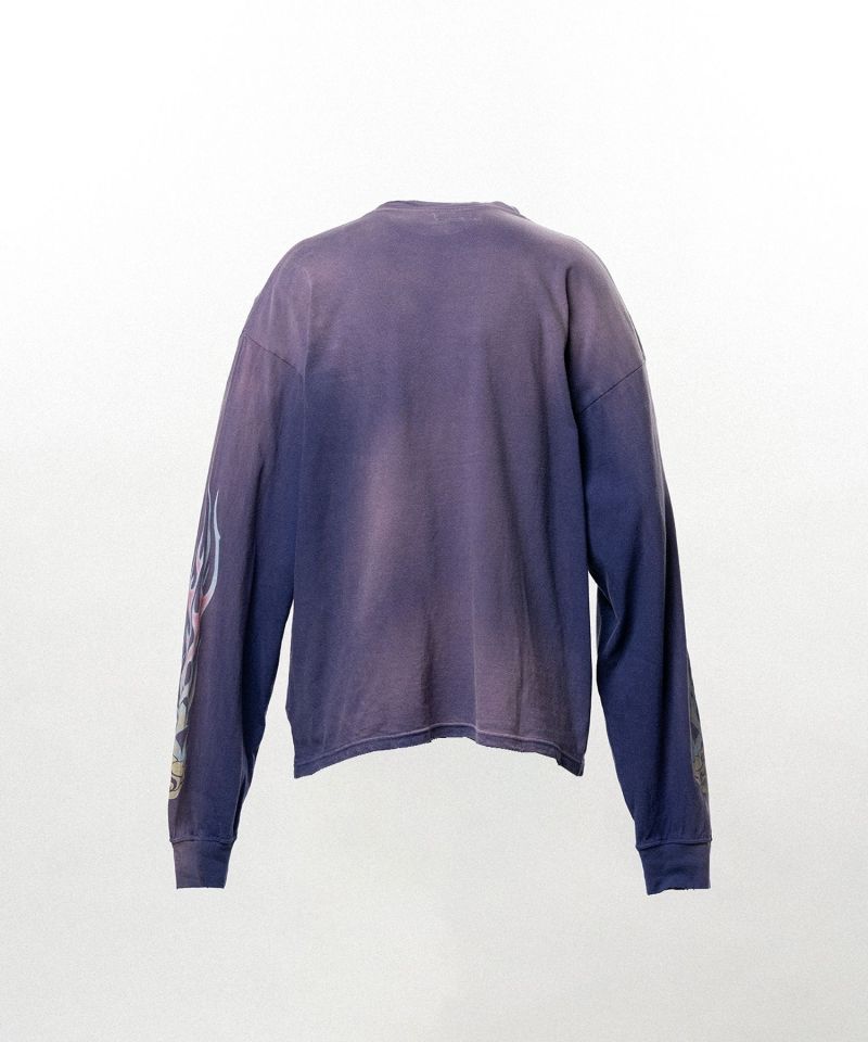 "ROSE-KMY" Distressed Long-Sleeve T-shirt