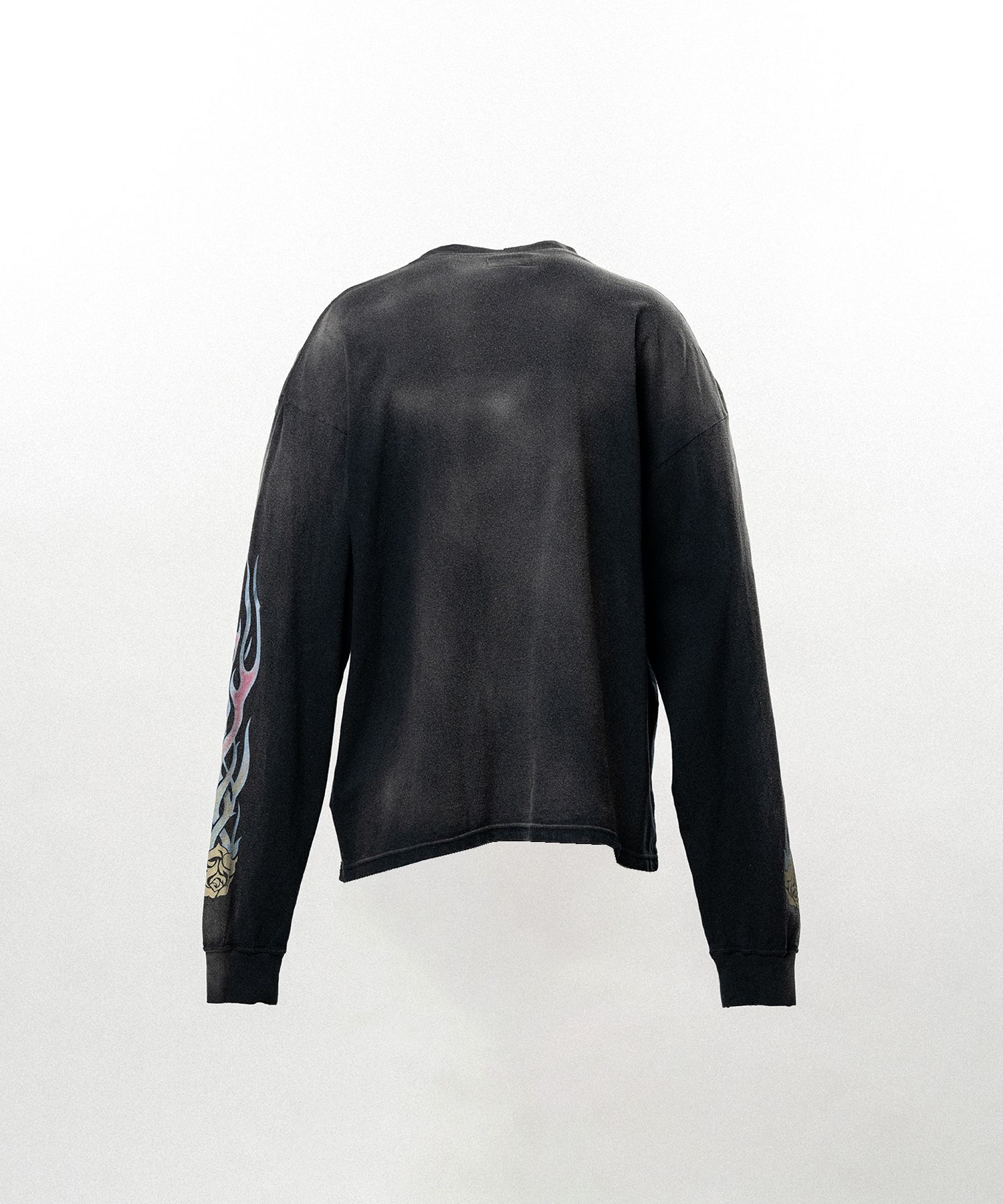 "ROSE-KMY" Distressed Long-Sleeve T-shirt