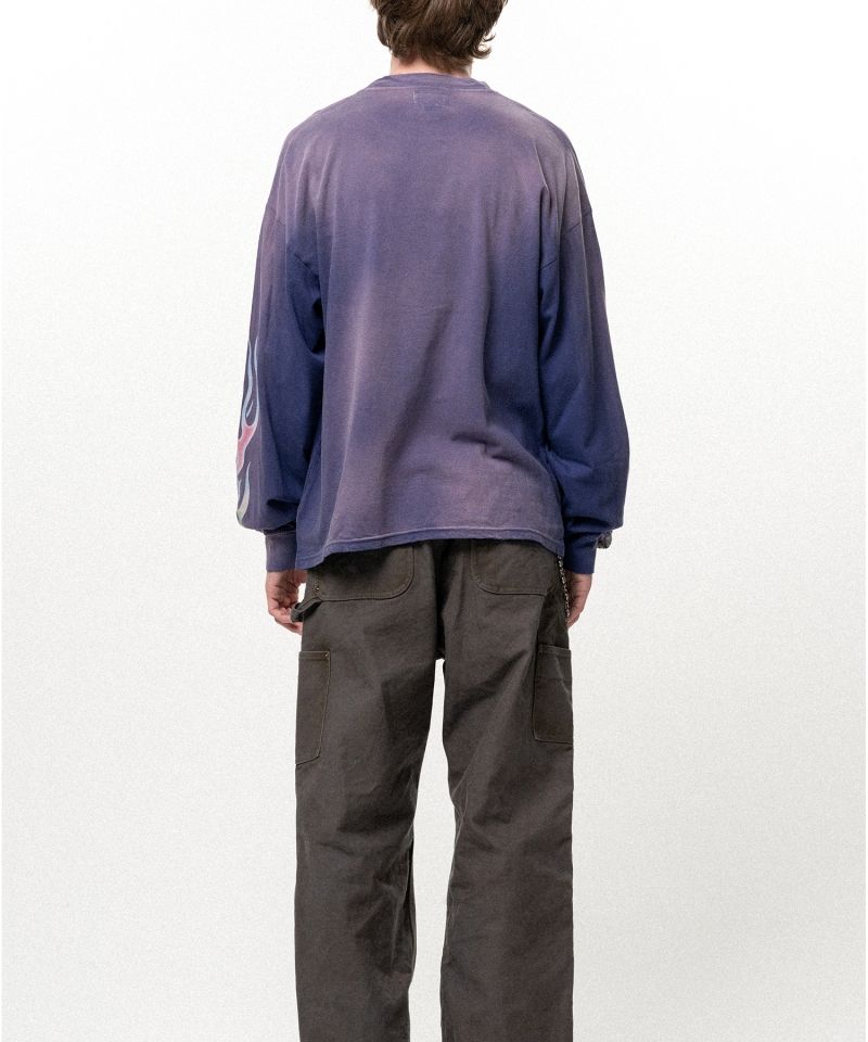 "ROSE-KMY" Distressed Long-Sleeve T-shirt